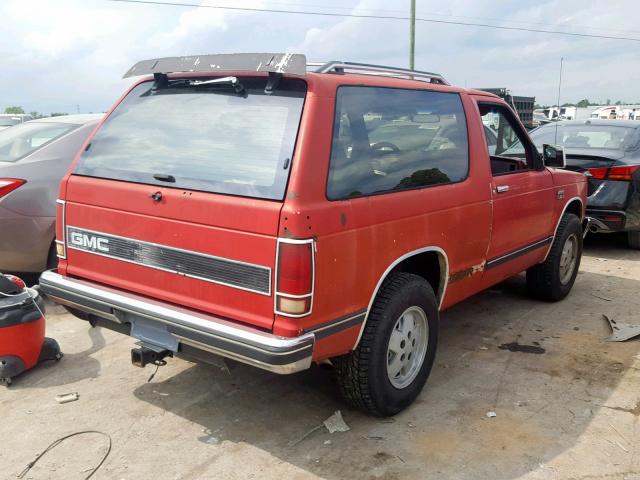 1G5CT18B9F8538990 - 1985 GMC S15 JIMMY RED photo 4