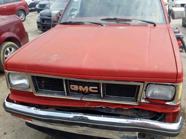 1G5CT18B9F8538990 - 1985 GMC S15 JIMMY RED photo 7