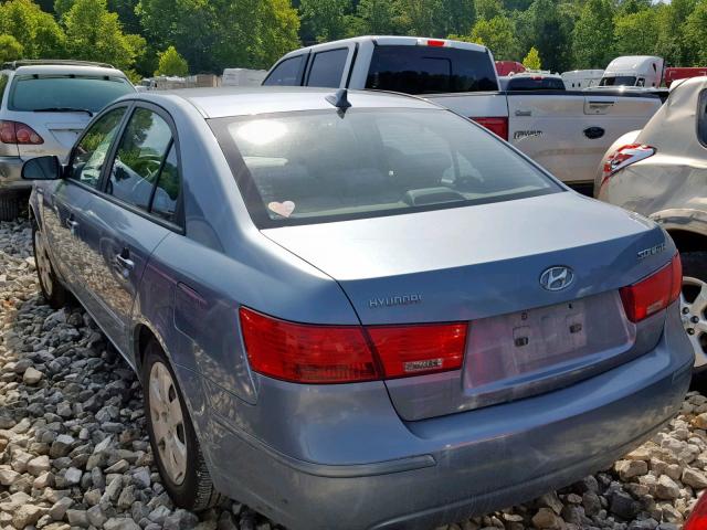 5NPET4ACXAH632165 - 2010 HYUNDAI SONATA GLS BLUE photo 3