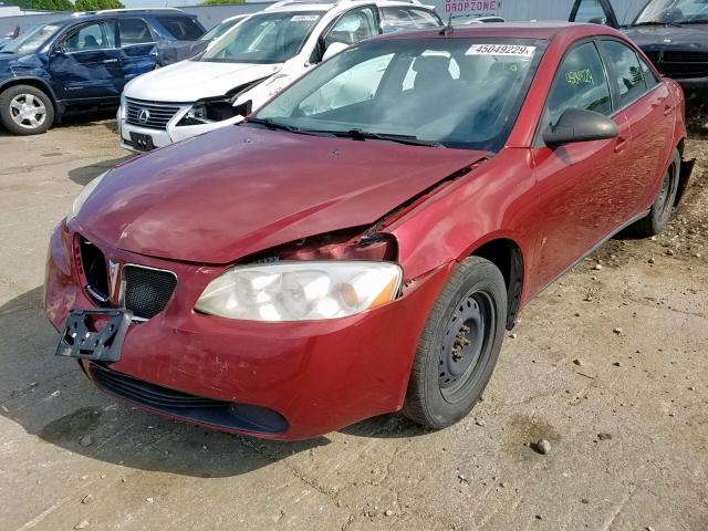 1G2ZF57B284149903 - 2008 PONTIAC G6 VALUE L MAROON photo 2