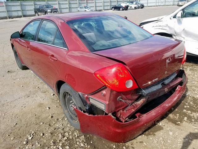 1G2ZF57B284149903 - 2008 PONTIAC G6 VALUE L MAROON photo 3