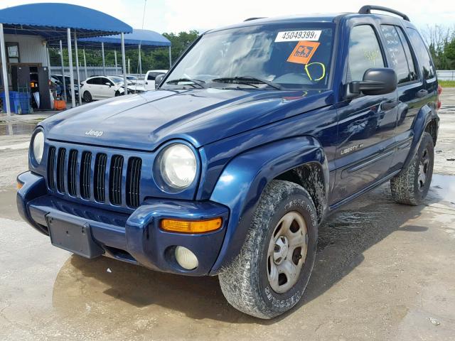 1J4GL58K63W558956 - 2003 JEEP LIBERTY LI BLUE photo 2