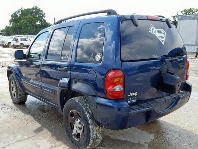 1J4GL58K63W558956 - 2003 JEEP LIBERTY LI BLUE photo 3