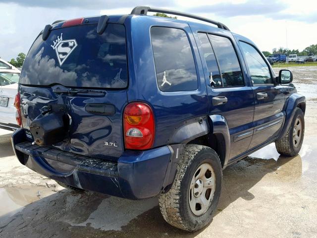 1J4GL58K63W558956 - 2003 JEEP LIBERTY LI BLUE photo 4