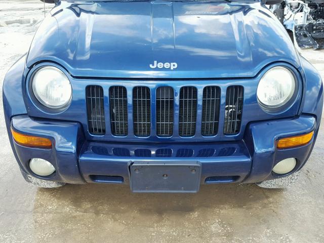 1J4GL58K63W558956 - 2003 JEEP LIBERTY LI BLUE photo 9