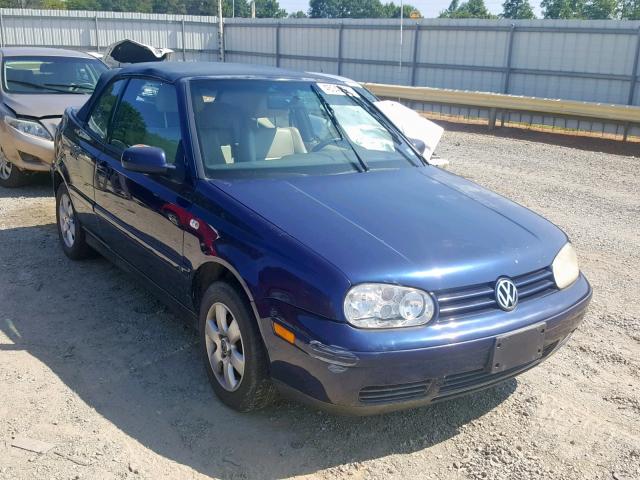 3VWDC21V22M804585 - 2002 VOLKSWAGEN CABRIO GLX BLUE photo 1