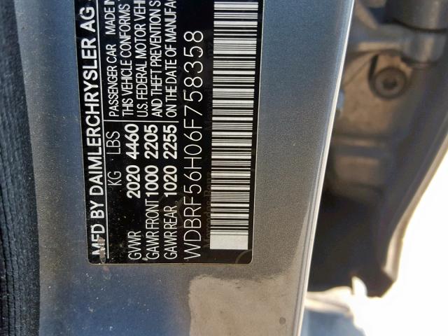 WDBRF56H06F758358 - 2006 MERCEDES-BENZ C 350 BLUE photo 10