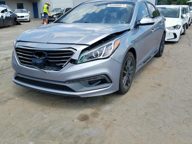 5NPE34AB6FH050143 - 2015 HYUNDAI SONATA SPO GRAY photo 2