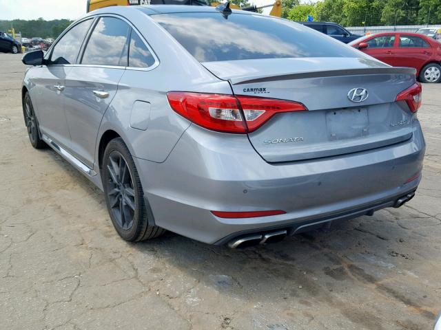 5NPE34AB6FH050143 - 2015 HYUNDAI SONATA SPO GRAY photo 3