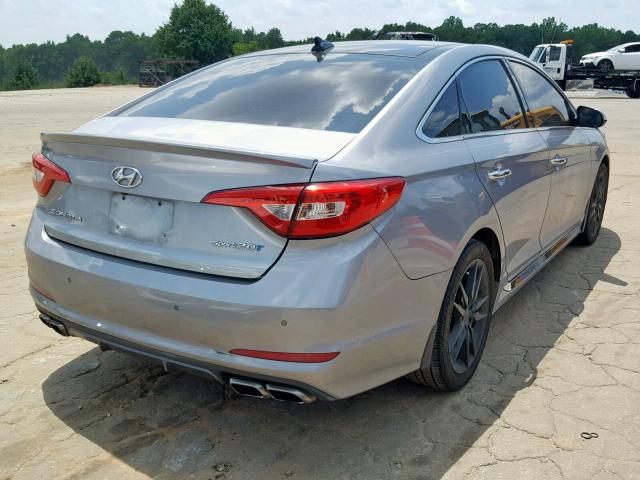 5NPE34AB6FH050143 - 2015 HYUNDAI SONATA SPO GRAY photo 4