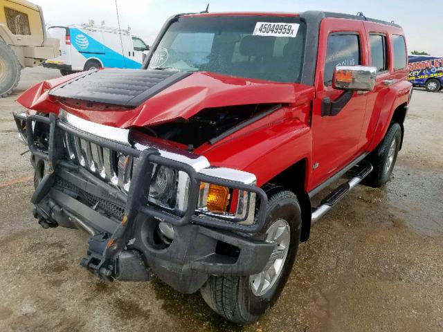 5GTDN136068165199 - 2006 HUMMER H3 RED photo 2