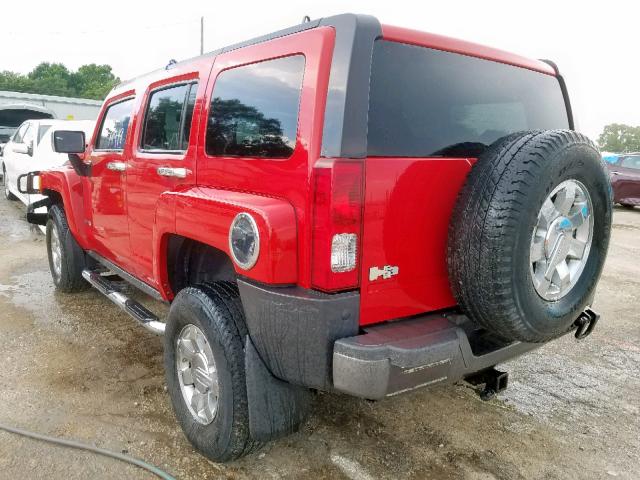 5GTDN136068165199 - 2006 HUMMER H3 RED photo 3