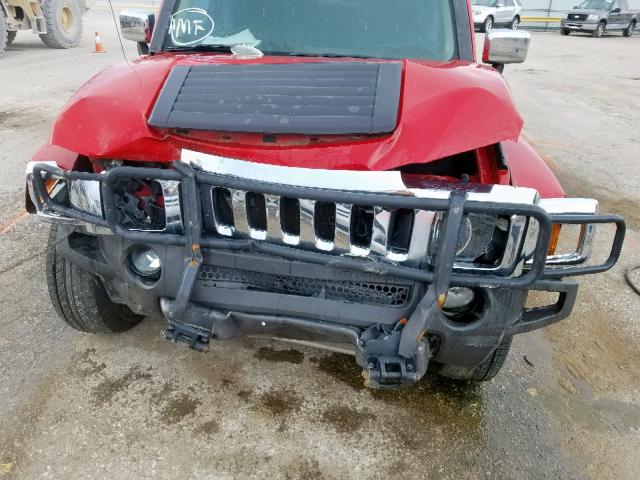 5GTDN136068165199 - 2006 HUMMER H3 RED photo 7