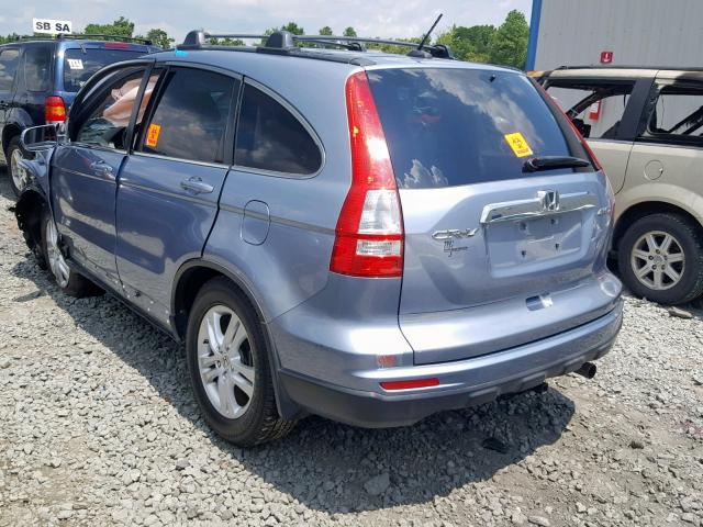 JHLRE4H75BC033999 - 2011 HONDA CR-V EXL BLUE photo 3