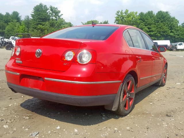 WVWAK73C08P015890 - 2008 VOLKSWAGEN PASSAT KOM RED photo 4