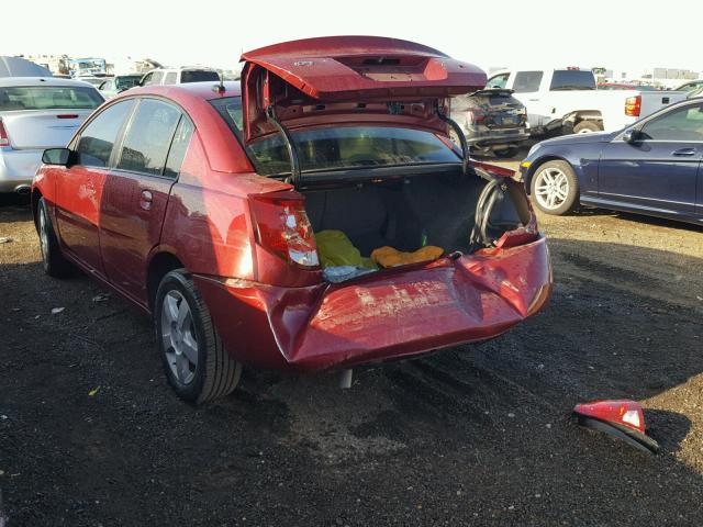 1G8AL55FX7Z121916 - 2007 SATURN ION LEVEL RED photo 3