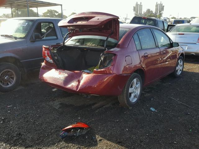 1G8AL55FX7Z121916 - 2007 SATURN ION LEVEL RED photo 4