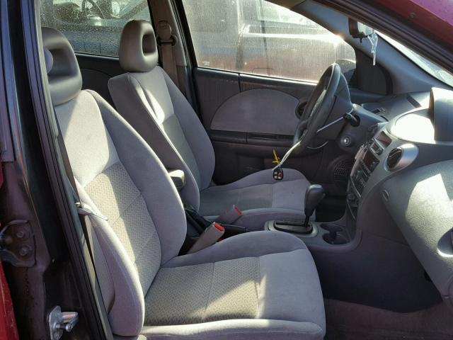 1G8AL55FX7Z121916 - 2007 SATURN ION LEVEL RED photo 5