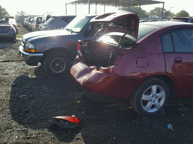 1G8AL55FX7Z121916 - 2007 SATURN ION LEVEL RED photo 9