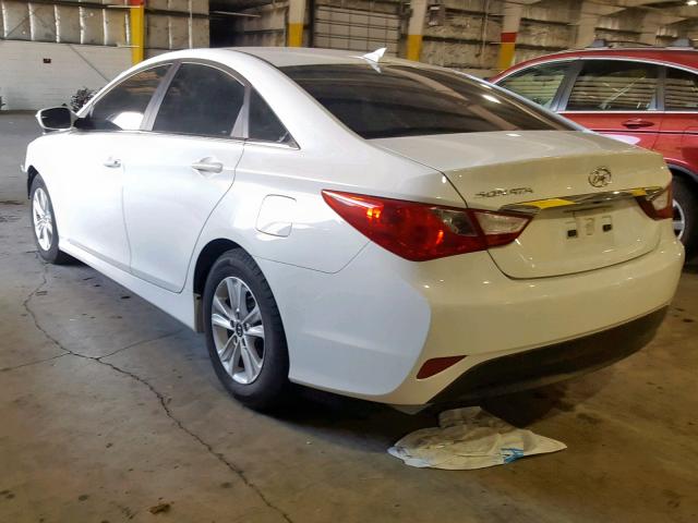 5NPEB4AC7EH934926 - 2014 HYUNDAI SONATA GLS WHITE photo 3