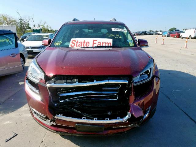 1GKKRSKD0HJ218556 - 2017 GMC ACADIA LIM BURGUNDY photo 9