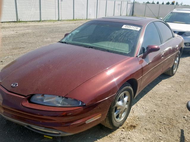 1G3GR62C8X4104043 - 1999 OLDSMOBILE AURORA BURGUNDY photo 2