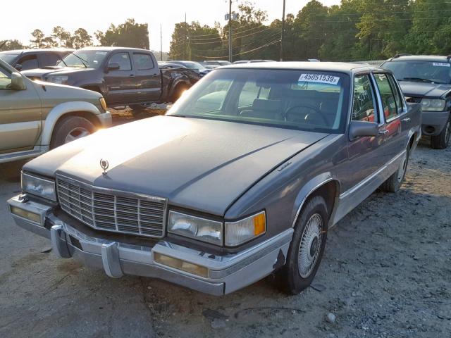 1G6CD53B2N4309869 - 1992 CADILLAC DEVILLE BLUE photo 2