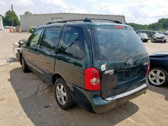 JM3LW28J130337289 - 2003 MAZDA MPV WAGON GREEN photo 3