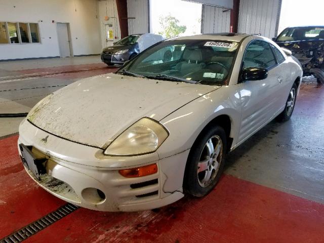 4A3AC44G63E112395 - 2003 MITSUBISHI ECLIPSE GS WHITE photo 2