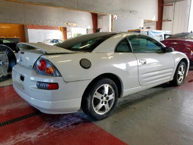 4A3AC44G63E112395 - 2003 MITSUBISHI ECLIPSE GS WHITE photo 4