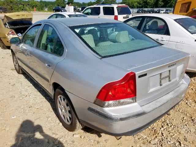 YV1RS61R722148150 - 2002 VOLVO S60 SILVER photo 3