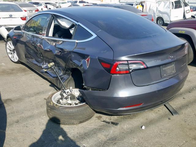 5YJ3E1EB5KF205929 - 2019 TESLA MODEL 3 GRAY photo 3