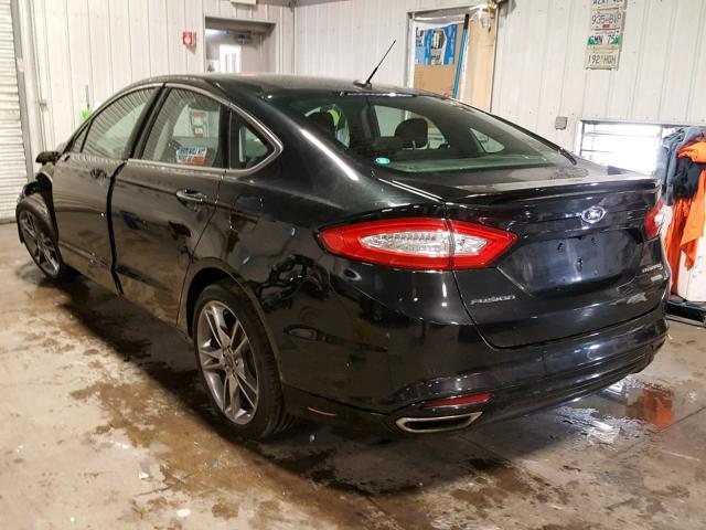 3FA6P0K94ER306388 - 2014 FORD FUSION TIT BLACK photo 3