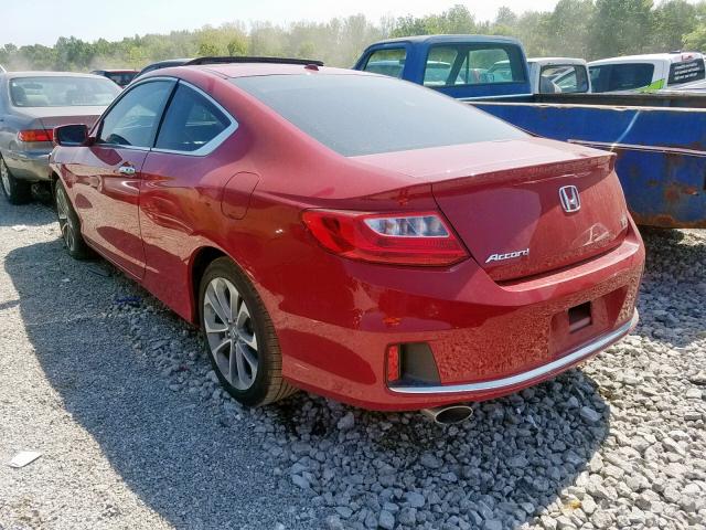 1HGCT2B89FA002689 - 2015 HONDA ACCORD EXL RED photo 3