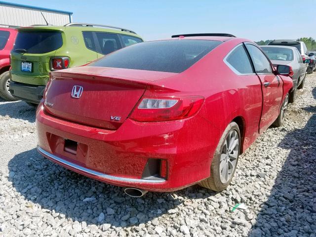 1HGCT2B89FA002689 - 2015 HONDA ACCORD EXL RED photo 4