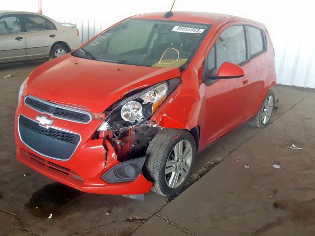 KL8CD6S98FC796948 - 2015 CHEVROLET SPARK 1LT RED photo 2