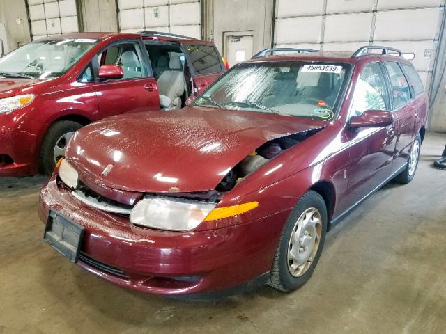 1G8JU82F8YY639484 - 2000 SATURN LW1 BURGUNDY photo 2