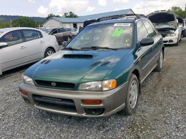 JF1GF4859VH805692 - 1997 SUBARU IMPREZA OU GREEN photo 2