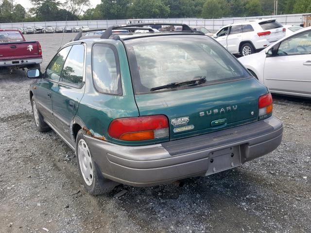 JF1GF4859VH805692 - 1997 SUBARU IMPREZA OU GREEN photo 3