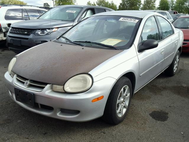 1B3ES26C82D658305 - 2002 DODGE NEON SILVER photo 2