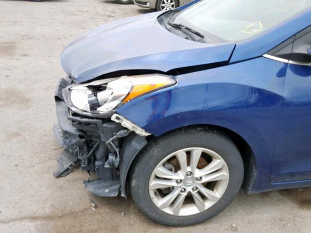 KMHD35LE2DU037641 - 2013 HYUNDAI ELANTRA GT BLUE photo 9