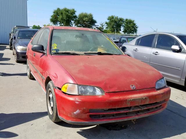 1HGEG8649SL048271 - 1995 HONDA CIVIC DX RED photo 1