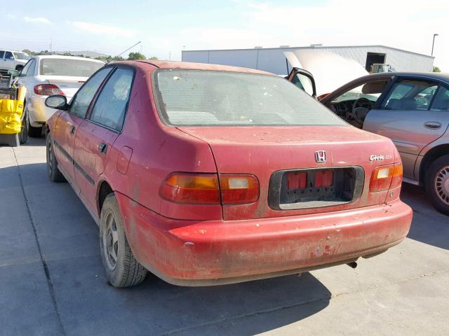 1HGEG8649SL048271 - 1995 HONDA CIVIC DX RED photo 3