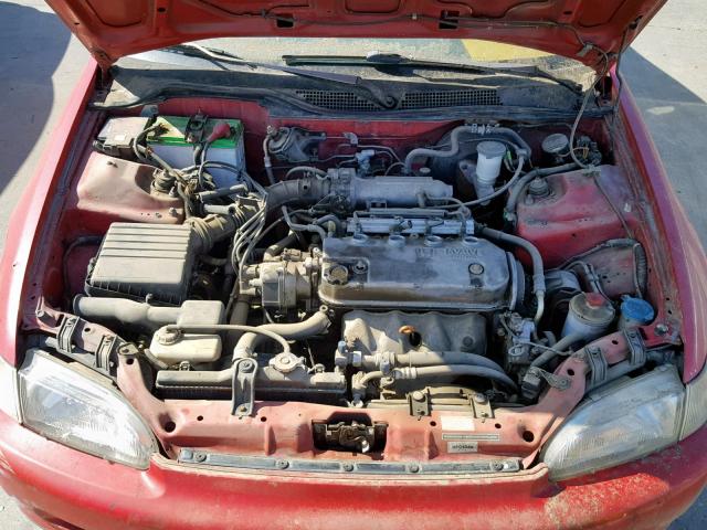 1HGEG8649SL048271 - 1995 HONDA CIVIC DX RED photo 7