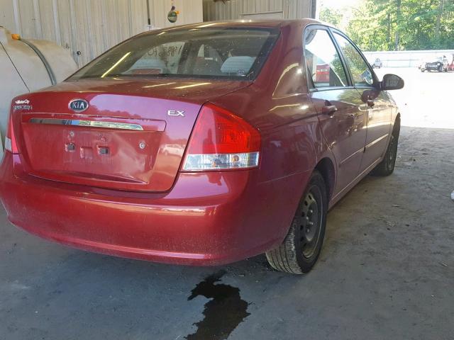 KNAFE222095604053 - 2009 KIA SPECTRA EX RED photo 4