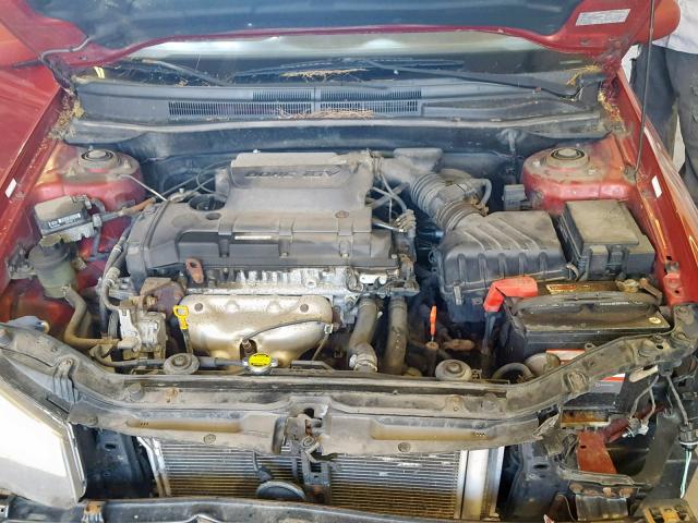 KNAFE222095604053 - 2009 KIA SPECTRA EX RED photo 7