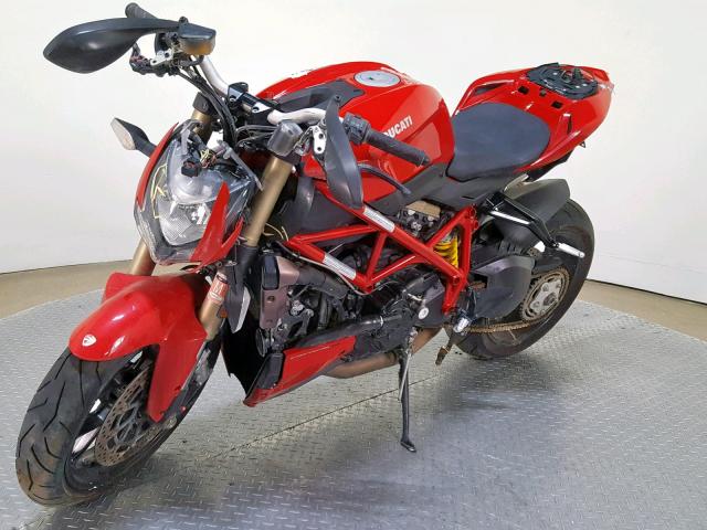 ZDM11BMV9FB018212 - 2015 DUCATI STREETFIGH RED photo 4