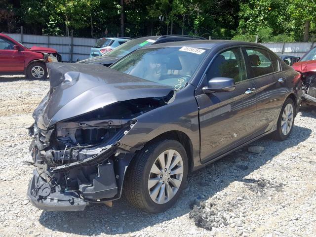 1HGCR2F89EA017474 - 2014 HONDA ACCORD EXL GRAY photo 2