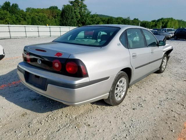 2G1WF52E549355636 - 2004 CHEVROLET IMPALA SILVER photo 4