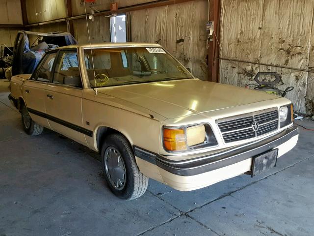 1P3BP46K7GF283850 - 1986 PLYMOUTH RELIANT LE TAN photo 1